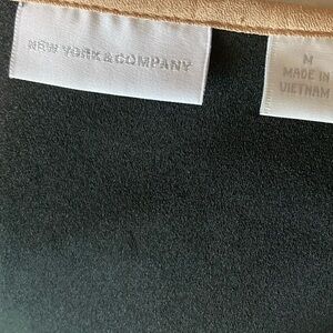 New York & Company neutral color-block work blouse Size M